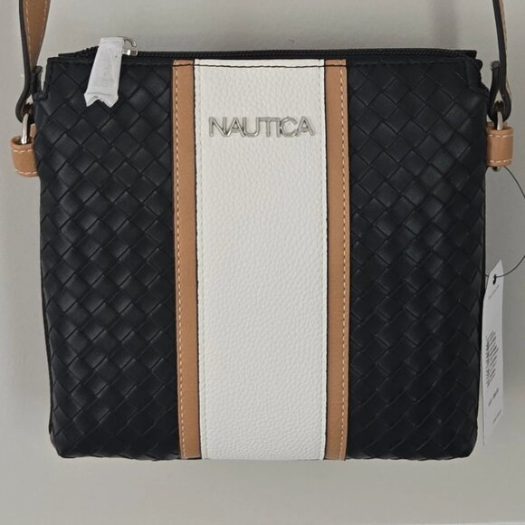 Nautica Crossbody Strait on Woven Black Multi bag - Picture 4 of 9